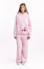 Pink Burgundy Star Hoodie